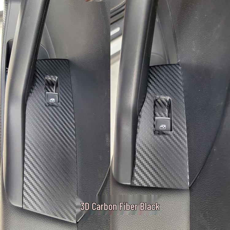 Volkswagen T-Cross Interior Carbon Fiber Gear Console and Door Film Stickers for 20 Models