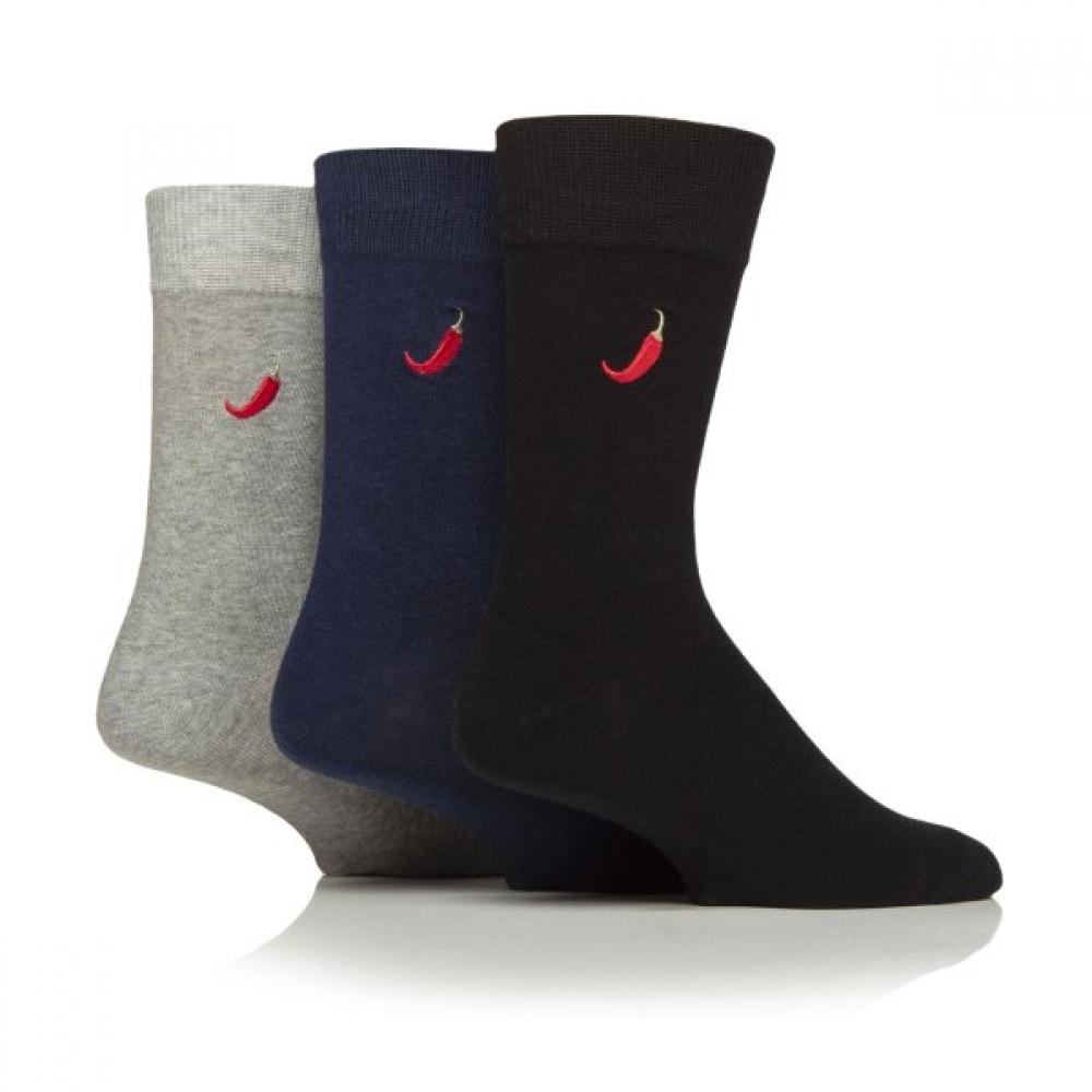

Sock Shop Men S SockS Set Chilli Embroidered Chilli