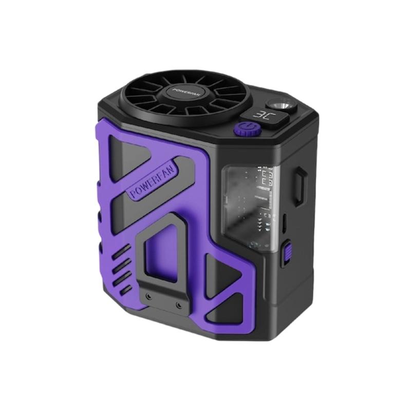 

Small Belt Fan Waist Clip Fan Wearable Cooling Fan Rechargeable Fan 6000mAh Battery Suitable for Office and Home Use фіолетовий