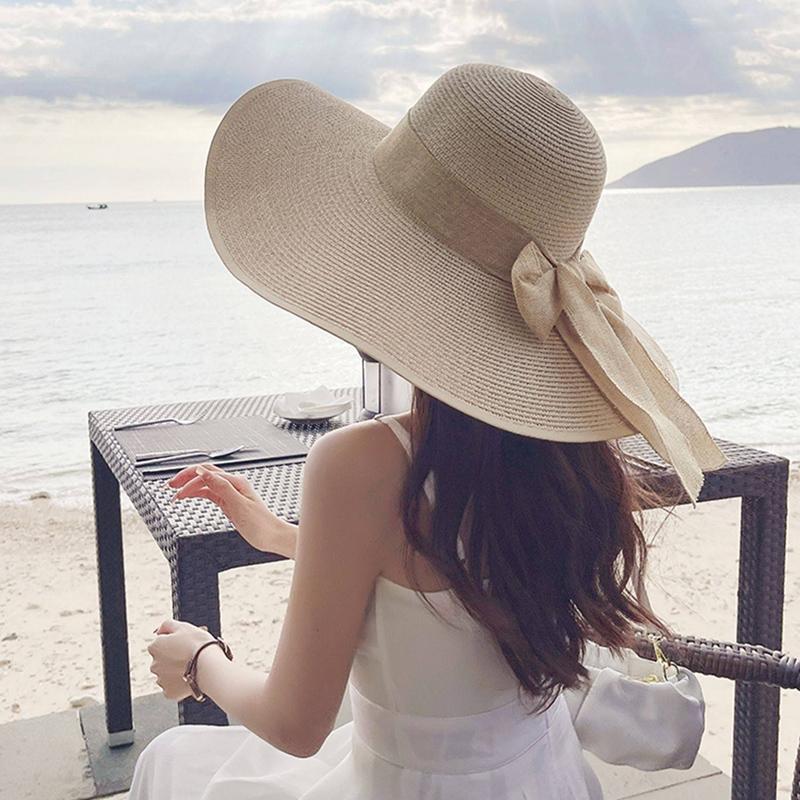 Sun Hat Woman Summer Beach Cap Ladies Outdoor Travel Hat Sunscreen Vintage Cap Sun Block Visor Hat Beach Party Favor Gifts