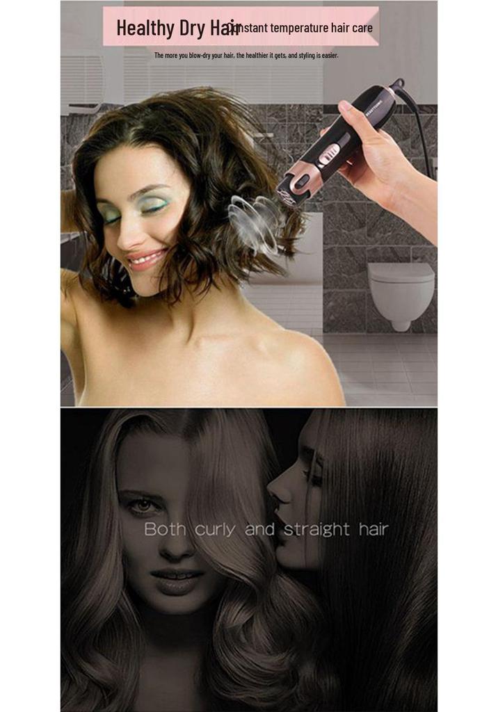 4-in-1 Hot Air Brush: Hair Dryer, Styling Comb, Curling Wand, Blow Comb