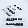 Glossy Black Letters ABS Emblem for Mercedes Benz E Series E43 E53 E63 E63S V8 Biturbo 4matic Car Fender Trunk W212 W213 Sticker LQ2