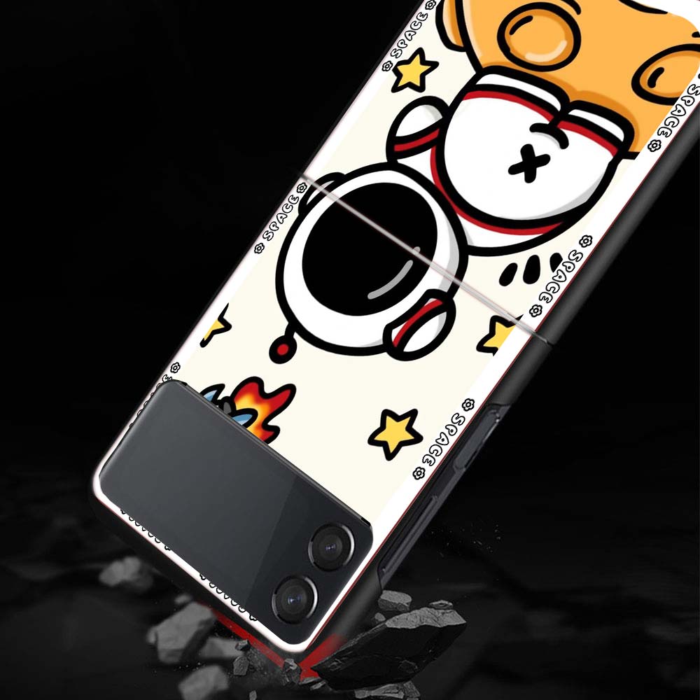 Weltraum-Astronauten-Handyhülle Für Samsung Galaxy Z Flip6 Flip3 Flip4 Flip5 PC Harter Kunststoff Z Flip 6 5 4 3 5G Fundas Hülle Coque Gal