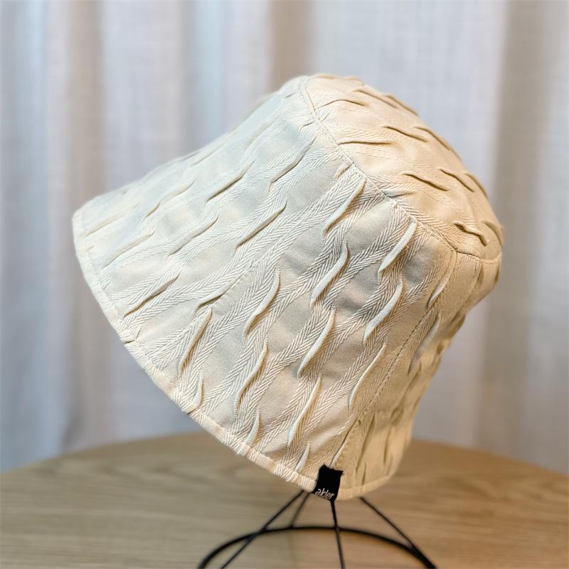 New Niche Fisherman's Hat for Women In Summer Korean Version Simple Plain Face Covering Bucket Hat High End Face Showing Small Basin Hat