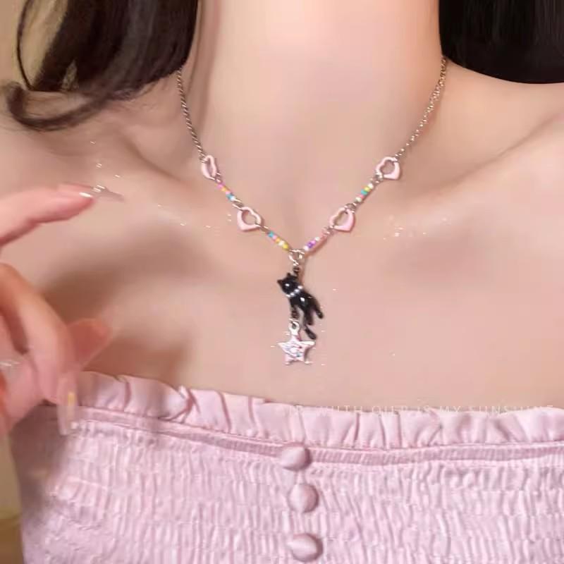 Meier Beaded necklace women's summer y2k hot girl cute versatile accessory designer sweet & cool clavicle chain