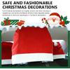 4 PCS Santa Claus Hat Car Seat Headrest Covers, Christmas Soft Car Seat Head Rest Covers, Cute Headrest Protector, Creative Christmas Car Decoration,