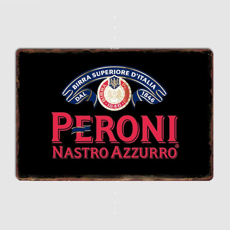 

Лучший напиток Peroni Nastro Azzurro Италия Ретро Паб Постеры Металлическая табличка На заказ Бар интерьер Декор стены Комната Жесть Домашний декор 20x30cm（7.8x11.8inch）
