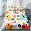 3D Koala Duvet Cover Set Microfiber Cartoon Leaves Baby Bear Australian Wildlife Themed  Bedding Set Queen Size Comforter Cover