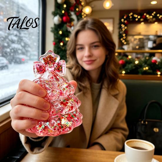 Kerstboom Sensorisch Speelgoed Glitters Kerst Knijpspeelgoed, voor Stressverlichting, Mini Fidget Langzaam Rijzend Vakantiecadeau Kinderen Volwassenen
