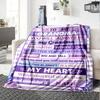 To My Grandma Love Forever Cozy Customizable Blanket Personalized Name Comfortable Texture Versatile For Sofa Couch Office Bed Picnics For All
