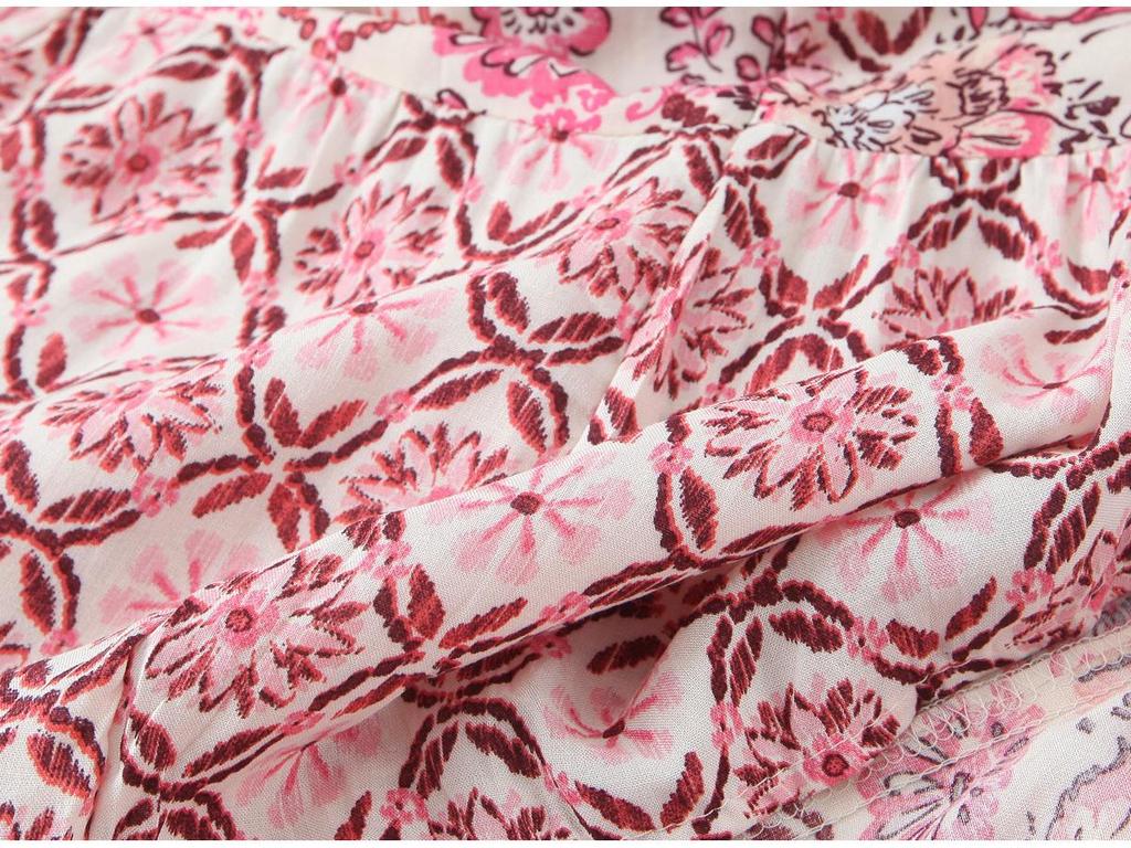 Spring 2025 Women's European & American Style Long Dress with Versatile Print