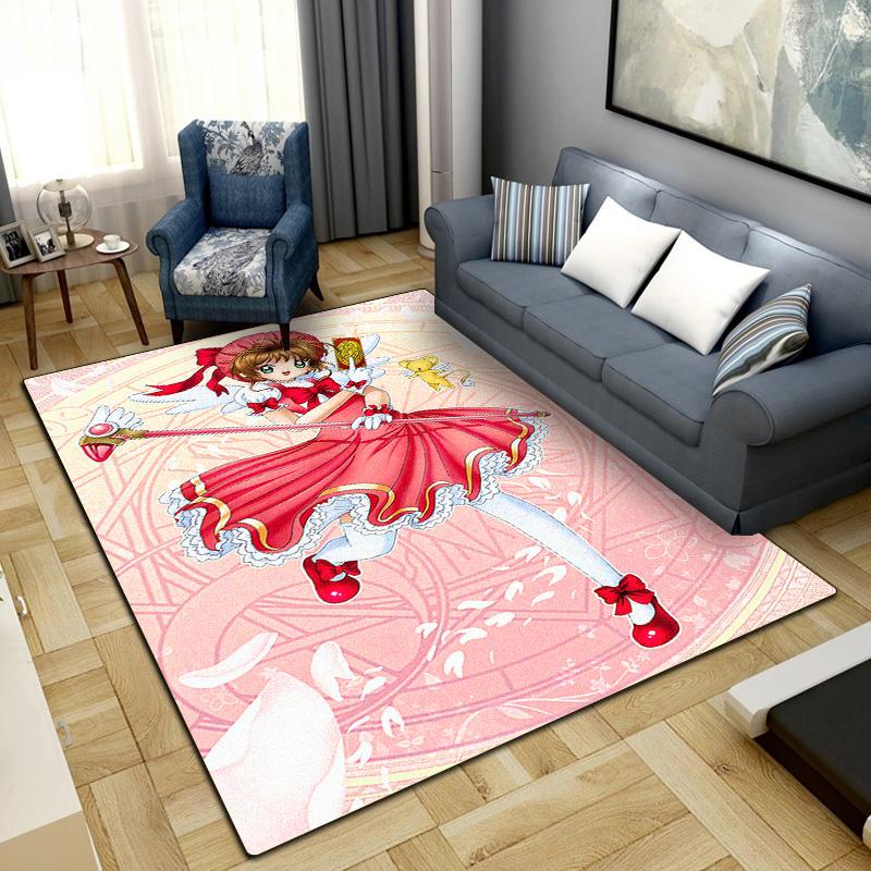 Cardcaptor Sakura Anime Area Carpet for Living Room Bedroom Home Decor Cool Movie Mat Floor Mat LXRa17
