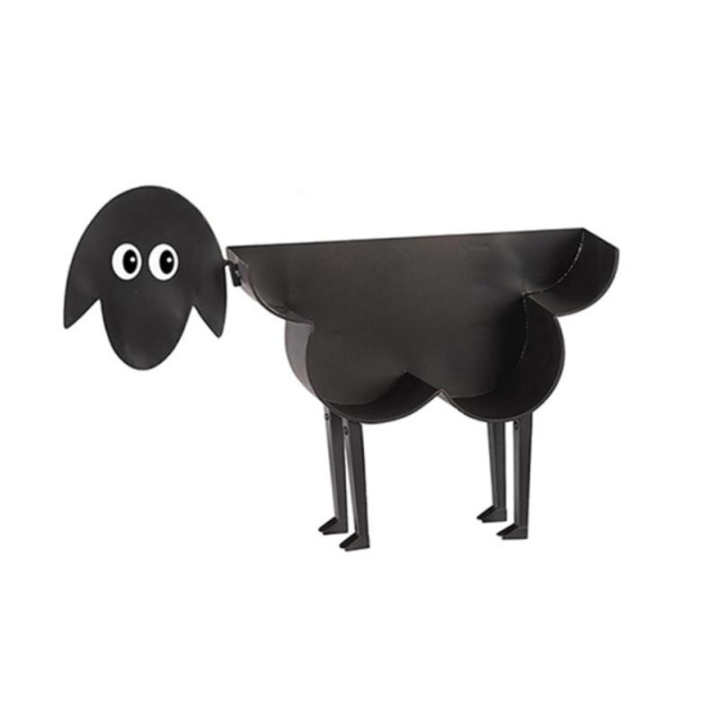 Sheep Decorative toilet Toilet Towel storage Paper storage Iron paper roll Paper roll Bathroom Kitchen Kitchen accessories | paper holder (black)