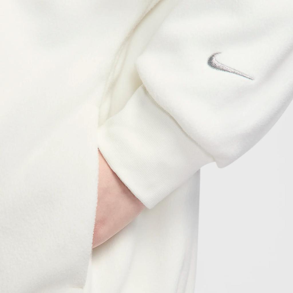 Nike Sportswear Comfortable Retro Sports Stand Collar Zip Jacket Women Jackets Sail-White HQ7977-133