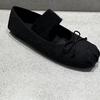 [Fanfna] 2025 autumn new round head flat bottom shallow mouth Mary Jane shoes bow single shoes women's ballet