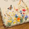 Garden Outdoor Yard Wall Decor - Customizable Personalised Metal Plaque, Vintage Floral Retro Waterproof Aluminum Sign