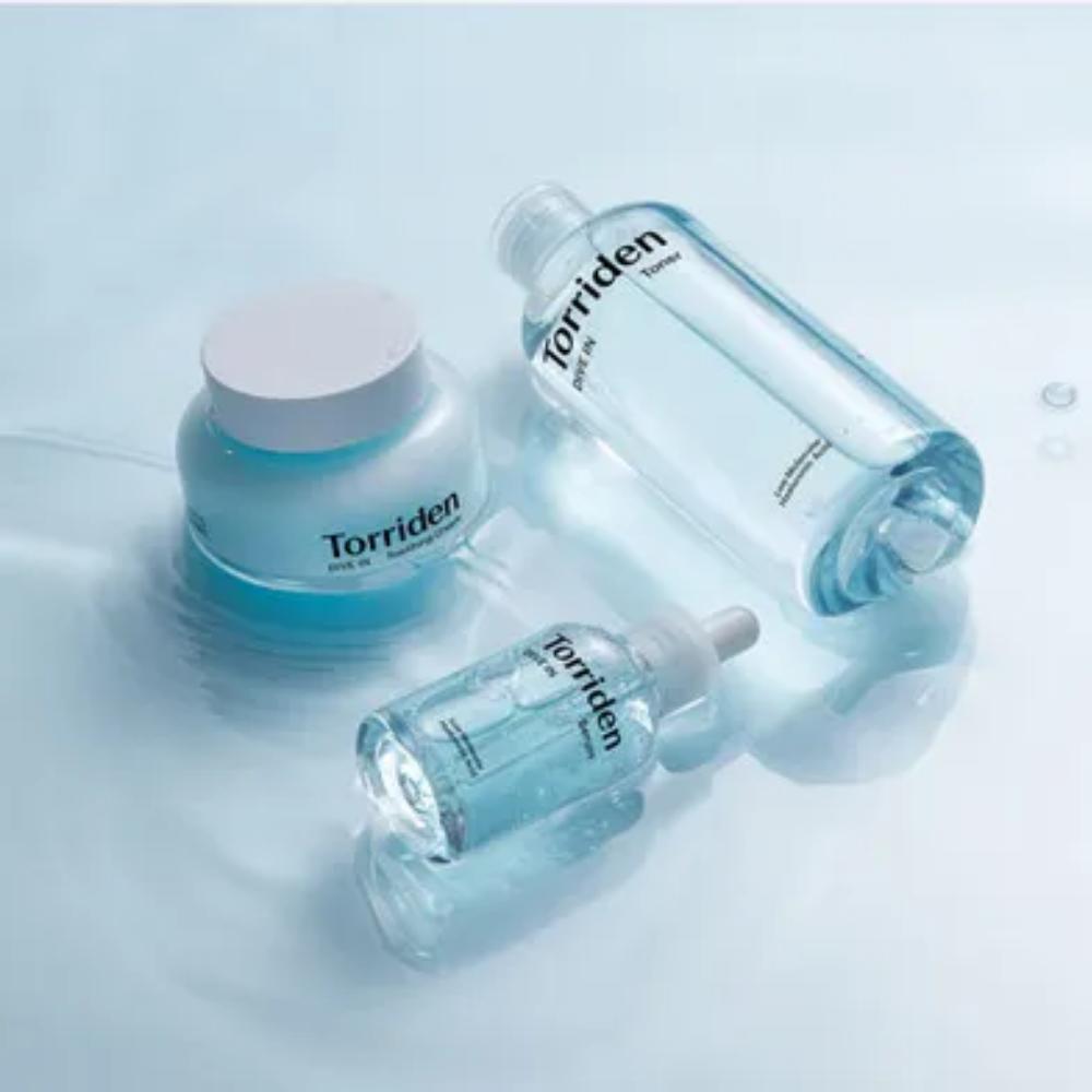 [3-Piece Set] Torriden Dive-In Toner 300ml + Serum 50ml + Soothing Cream 100ml / K-Beauty KOREA COSMETIC