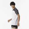 Mizuno V2MAB111 Game Short Shirt, Sleeve, Graphic, Unisex, White/Black