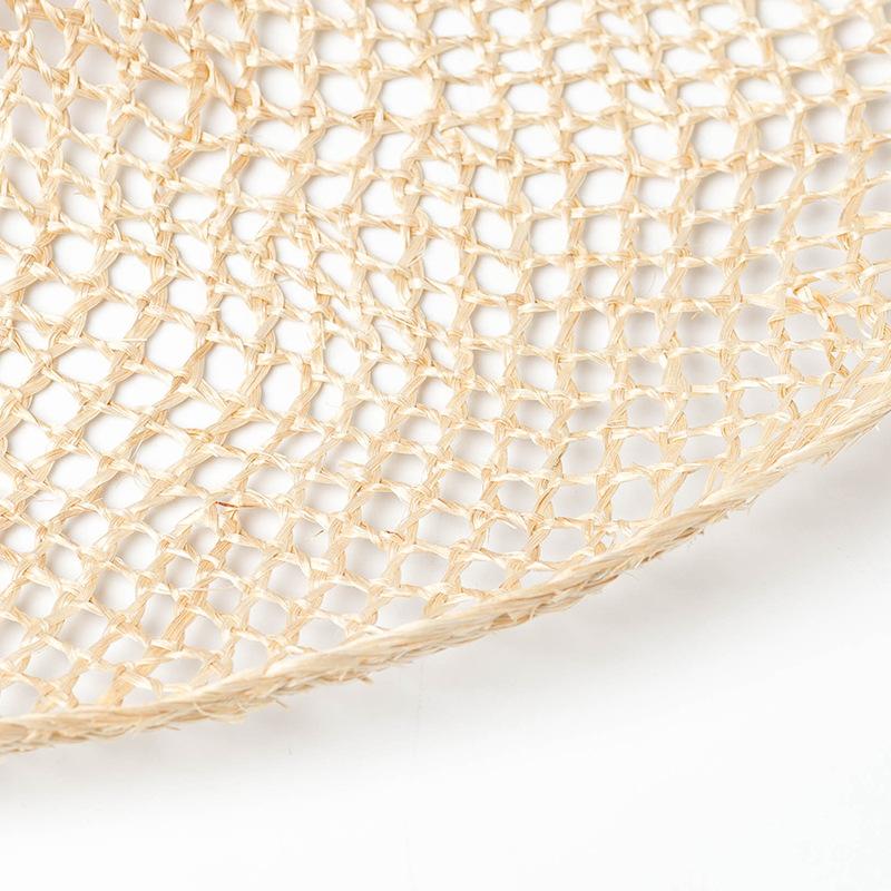 European and American Spring and Summer New Hollow Woven Sisal Dome Big Brim Straw Hat Women's Sun Hat Outdoor Sun Protection Beach Hat