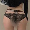 Erotic panties, feminine sense private temptation, Japanese lace transparent low-rise embroidery, pure desire thin briefs