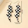 Versatile Acrylic Lightning Earrings - Bold Geometric Design