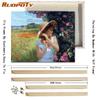 RUOPOTY DIY Frame Seaside Girl DIY Painting By Numbers Figure Oil Painting Wall Art Canvas Painting For Home Decors Diy Gift Art