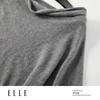 ELLE Women's Lambswool Off-Shoulder Knit Sweater