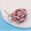 Women 3D Floral Brooch Lapel Pin Ladies Shawl Brooch Pin Clothing Jewelry Accessory for Wedding and Event Outfit