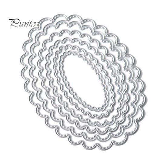 

Овальный круг гребешок рамка для резки штампы DIY скрапбук тиснение бумажные карты трафарет серебряный