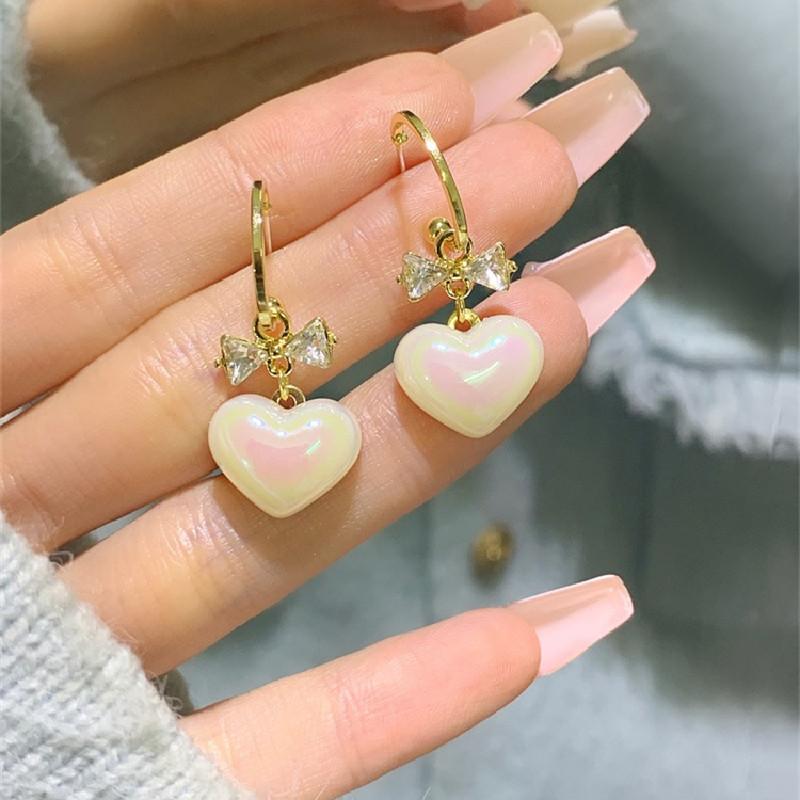 French Mermaid Ji Love Pearl Earrings High Sense Niche Light Luxury Temperament Sweet Earrings Versatile Exquisite Earrings