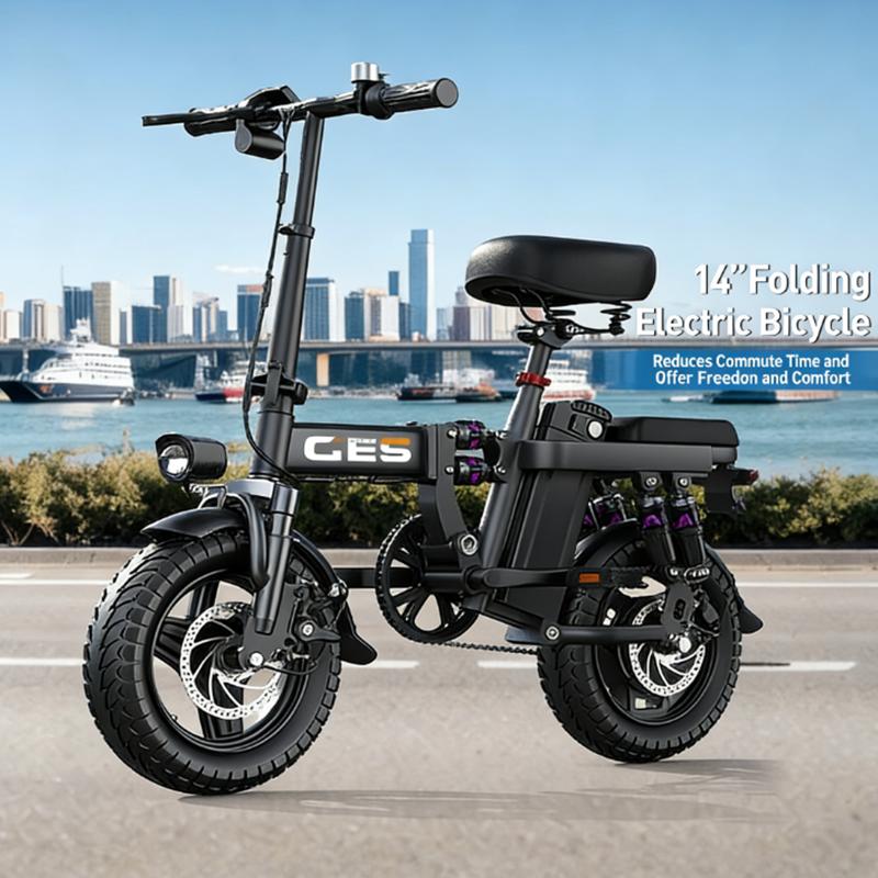 2026 Nový TOOFLY GE5 Elektrický bicykel 250W Motor 48V15AH Lítium Batéria Dospelý Elektrický Bicykel 14-palcová Pneumatika Mestský Dojazdový Mini Skladací Ebike