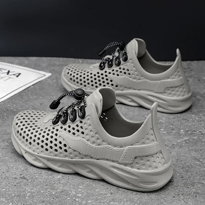 Men Sandals Men's Summer Slippers Comfortable Eva Soft Sole Slides Dual-use Indoor Soft-soled Garden Shoes Wear Beach Shoes