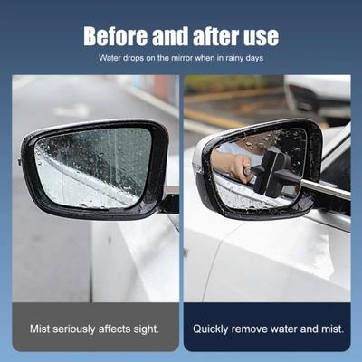 Ferramenta portátil para limpeza de janelas de vidro chuvoso, limpador, alça extensível, rodo para espelho lateral de carro, rodo telescópico para espelho retrovisor