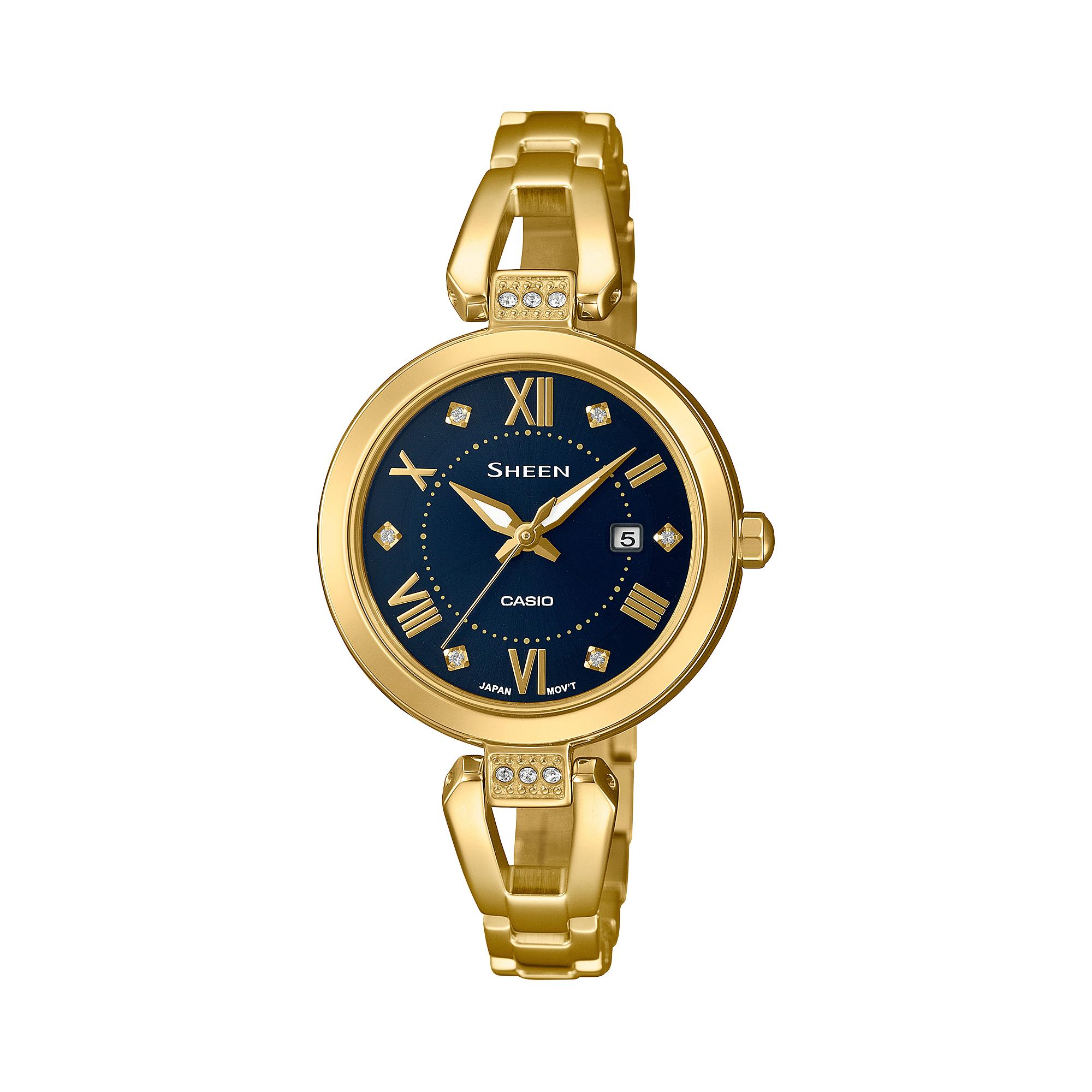 

Casio Sheen Women s Stainless Steel 50M Water Resistant Analog Quartz Watch SHS-4526G-2A золотой