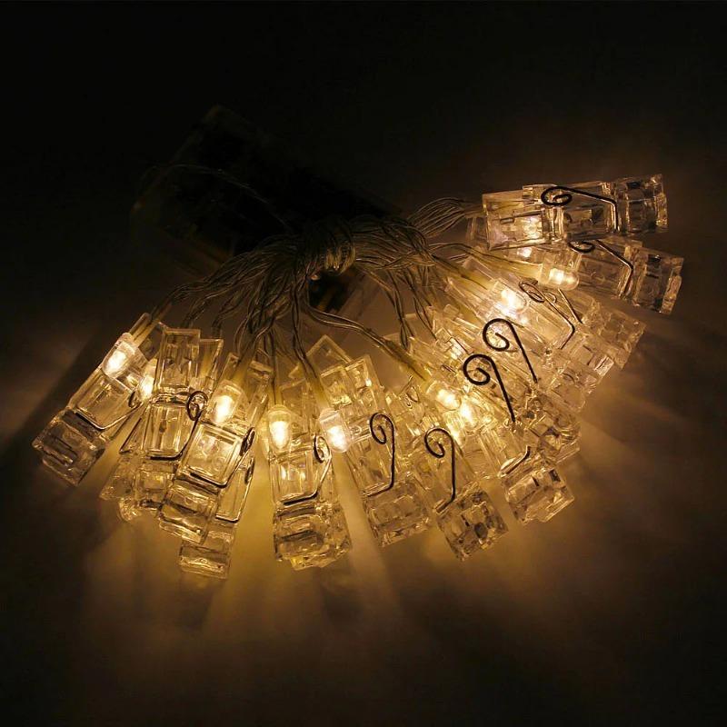 LED clip light string photo wall decoration light festival light party decoration atmosphere light Christmas decorations