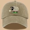 Cute floral grassland sheep print truck driver hat and retro washed baseball cap vacation beach sun hat