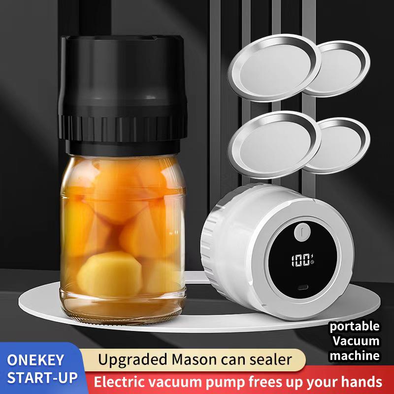 

Portable Mason Jar Vacuum Sealer: Automatic Stop Electric Fresh-Keeping Machine