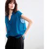 Demana Women's Breathable Lyocell Lace Lapel Shirt