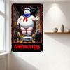 Ghostbusters Stay Puft Marshmallow Man Vintage Metallblechschild - Klassische Filmplakatkunst für Heimbar Club Man Cave Dekoration mit C