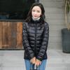 [Light down jacket women's white duck down stand-up collar down jacket women's short jacket