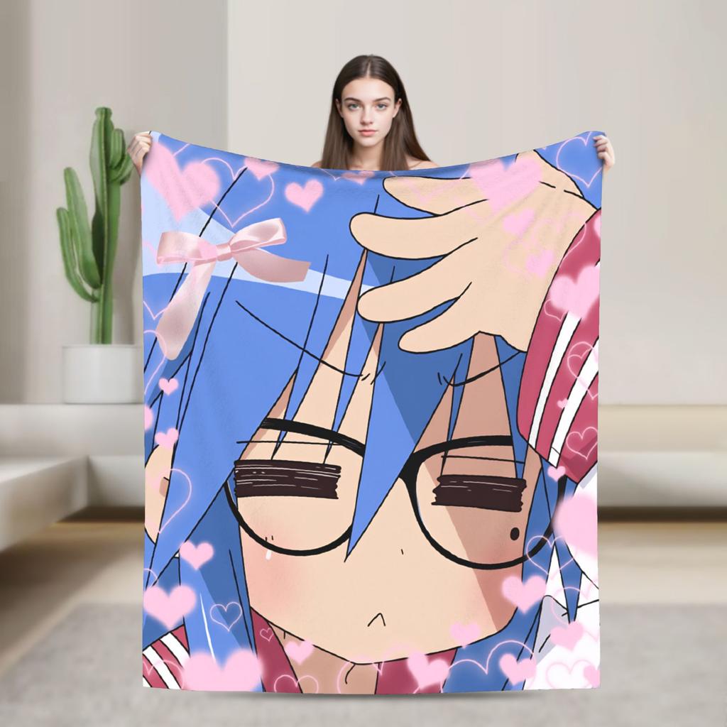 Konata izumi L-Lucky S-Star Throw Blanket Super Soft Trend Blankets For Living Room Travel Office Flannel Bedspread Bed Cover