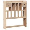 Solid Wood Bed with Shelf Without Mattress 100x200 Cm Pine