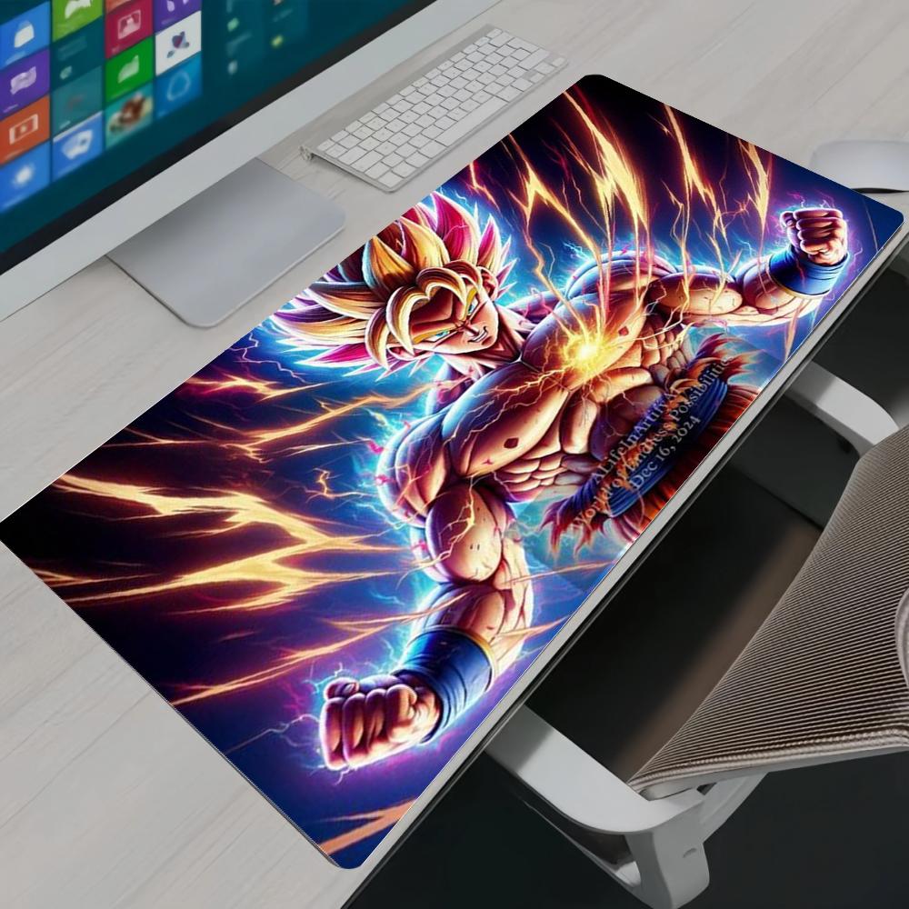 Mouse pad PU leather Dragon Ball Son Goku Printed Gaming Mat Printed Mouse Pad Printed Desk Mat Console Gaming Mat 90x45cm