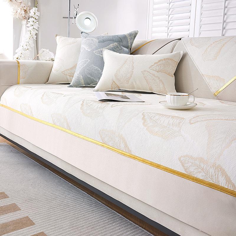 

Modern Light Luxury Sofa Cushion Summer New Ice Silk Sofa Cushion Cover Cool Non-Slip Backrest Cover Cloth Towel 70*70cm