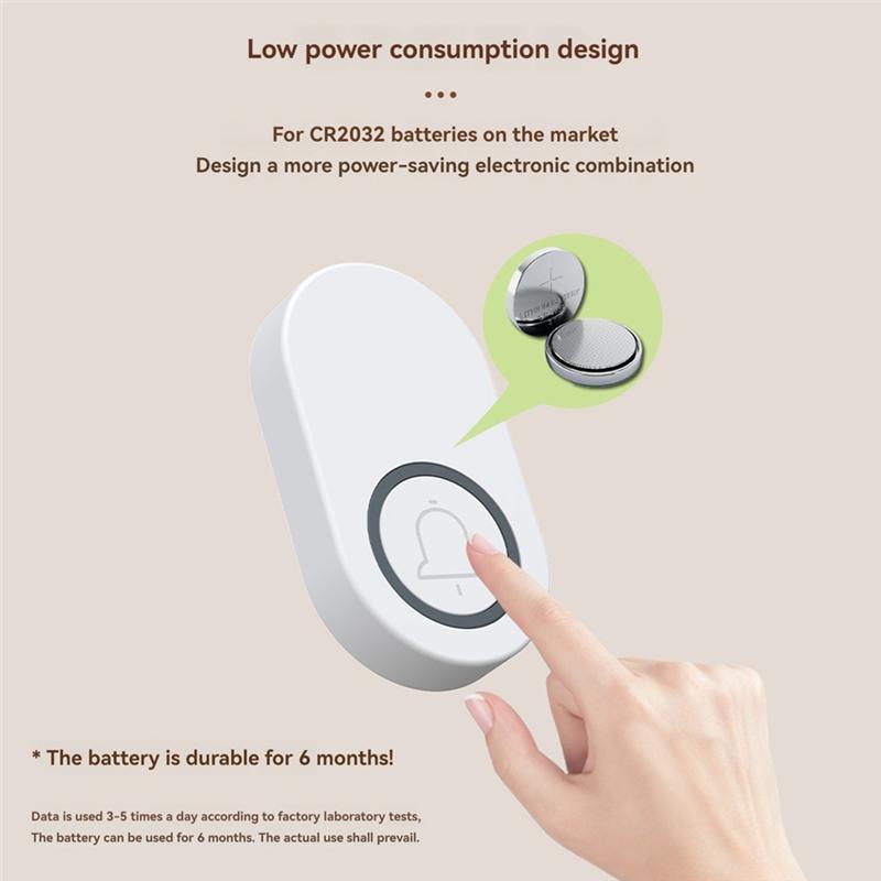 

Доставка за 24 години Вуличний бездротовий дверний дзвінок IP44 38 мелодій 200 м Діапазон Дверний дзвінок для привітання вдома Дзвінок US-штекер чорний