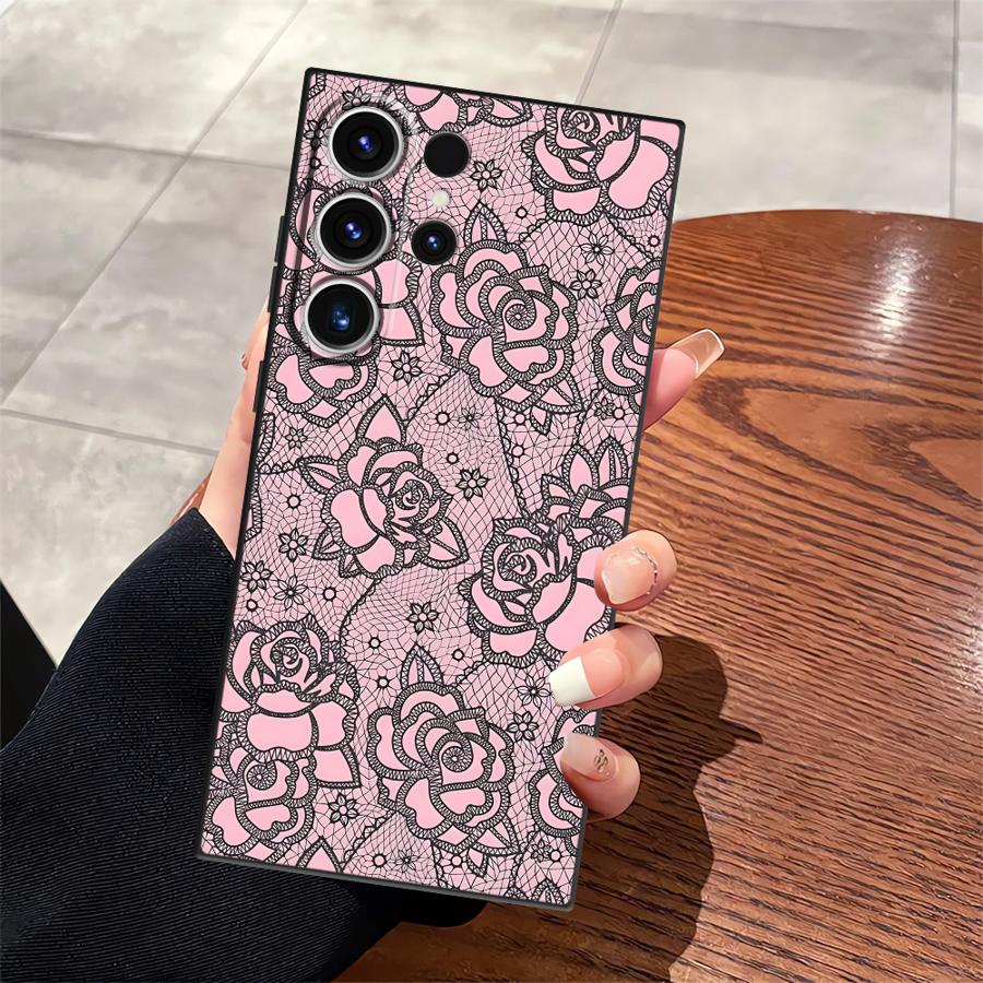 Case for Samsung Galaxy S26 Ultra S25 Plus S20 Ultra S10 S9 S24 Note 20 8 9 10 S23 S21 FE Funda Phone Cover Creative Lace