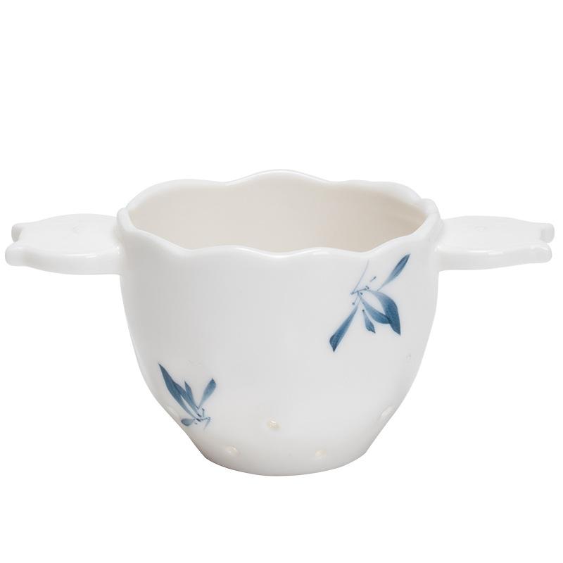 Ceramic Butterfly Rabbit Tea Filter – Hand-Painted Creative Tea Separator for Kung Fu Tea