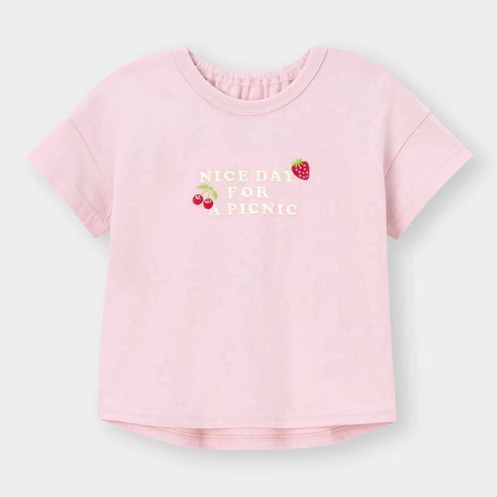 

GU BABY TODDLER Simple T с короткими рукавами клубничный