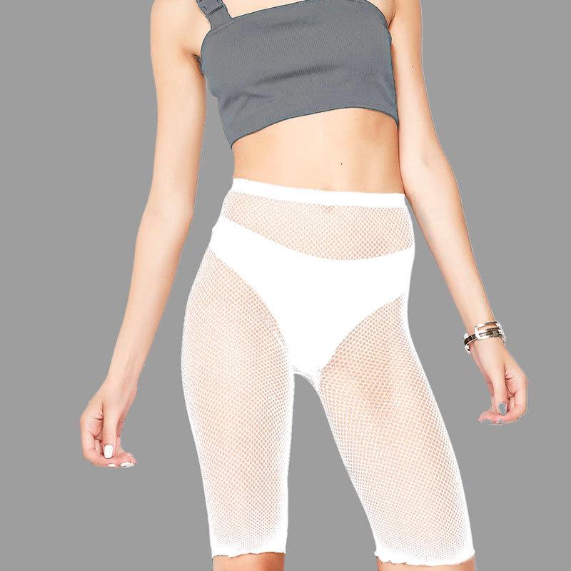 2021 Internet Celebrity Mesh Fishnet Cycling Boxer Briefs Bodysuit