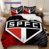 Sao Paulo FC Pattern Bedding Quilt Set Quilt Cover Pillowcase Home Decoration Birthday Gift (1 * duvet cover + 2 * pillowcase, without core)